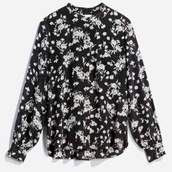 NWOT A.L.C. Walter Silk Button Down Blouse Black Size S - Picture 1 of 10